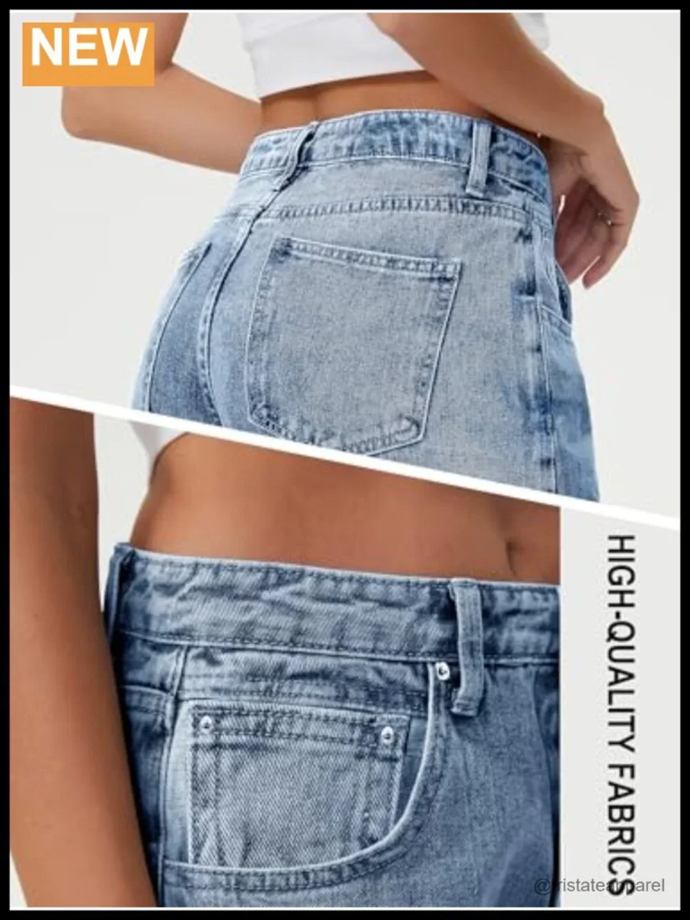 High Waisted Wide Leg Baggy Stretchy Boyfriend Jeans Denim Pants Trousers Loose